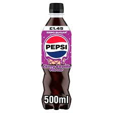 Pepsi Zero Sugar Cherry & Vanilla Cola PMP 500ml