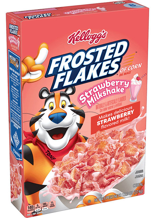 Kellogg's frosted flakes strawberry milkshake