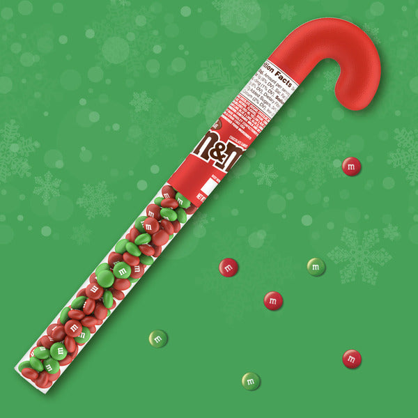 M&ms miniatures christmas cane