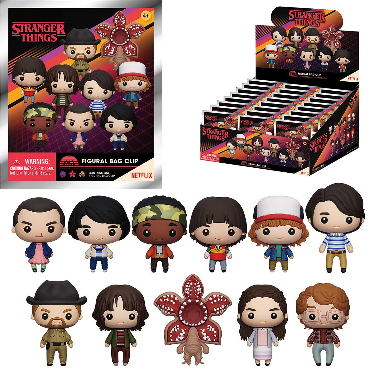 Monogram stranger things 3D foam bag clip series