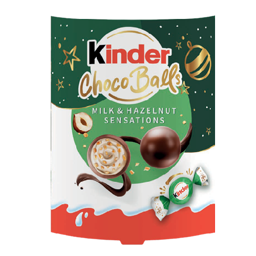Kinder choco balls milk and hazelnut sensation