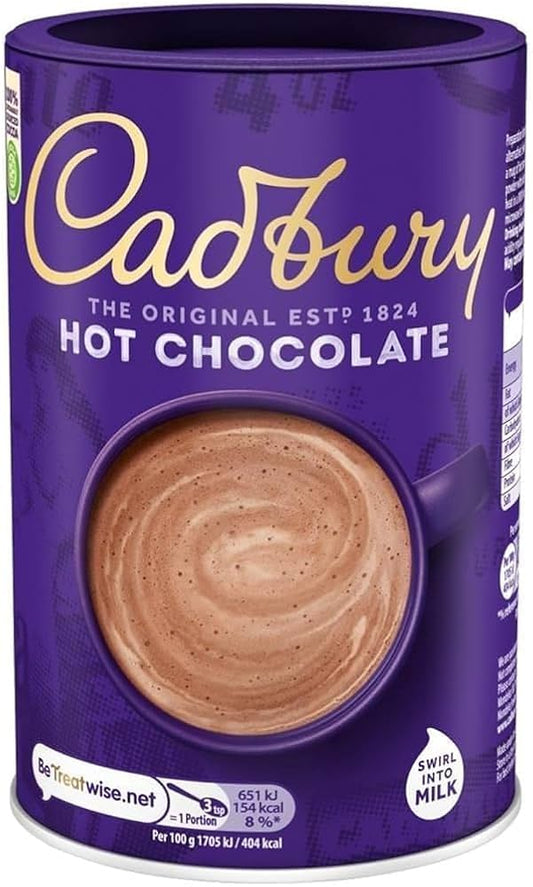 Cadbury drinking hot chocolate
