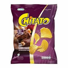 Chitato lite potato chips spicy grilled beef flavour