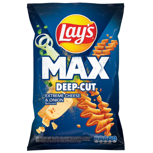 Lays max deep cut cheese onion