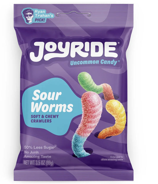 Joyride uncommon candy sour worms soft and chewy crawlers