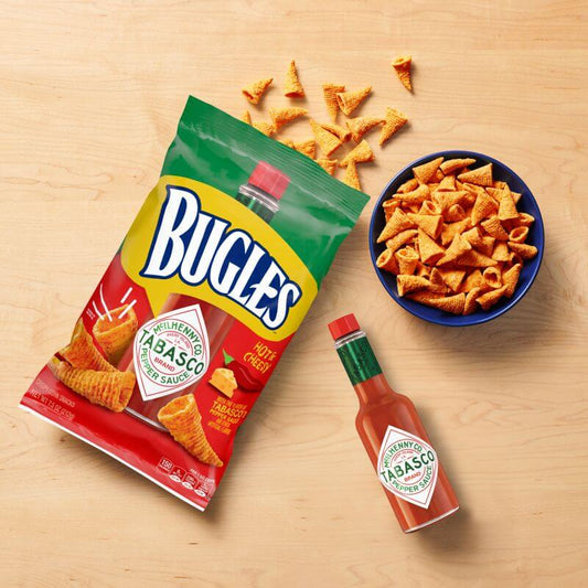 Tiffany Bugles Corn Snack tabasco