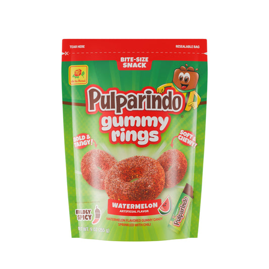 De La Rosa Pulparindo Gummy Rings Watermelon