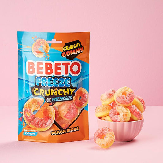 Bebeto freeze crunchy peach tings gummies freeze dried