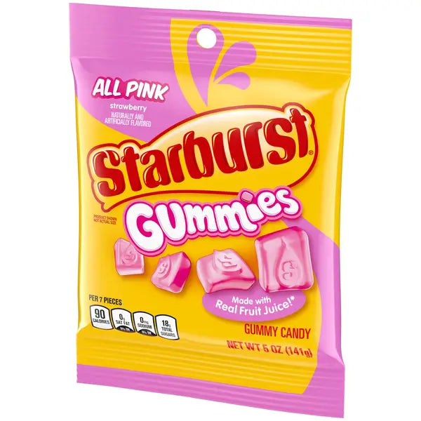 Starburst gummies all pink bag