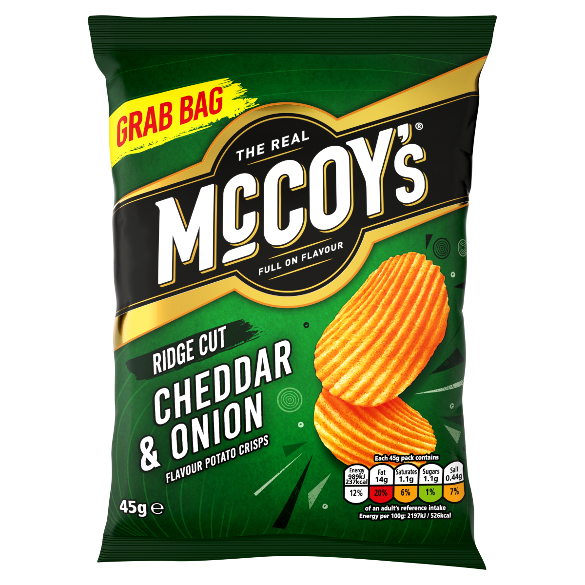 McCoy's Ridge Cut Sharing Crisps cheddar and onion