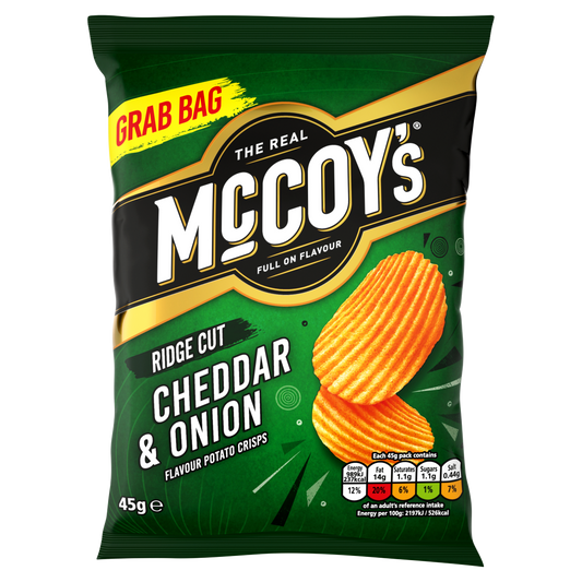 McCoy's Ridge Cut Sharing Crisps cheddar and onion