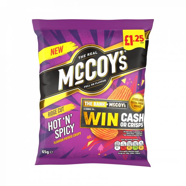 McCoy's Ridge Cut Sharing Crisps hot and spicy