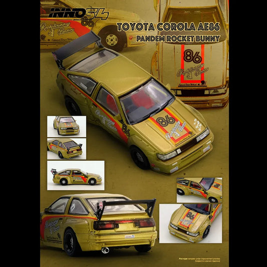 Toyota PANDEM Rocket Bunny AE86 Levin Gold Inno64