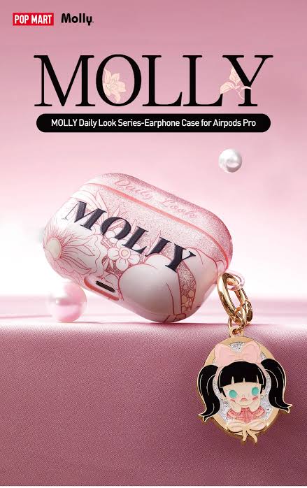Pop mart molly dally look series earphone case
