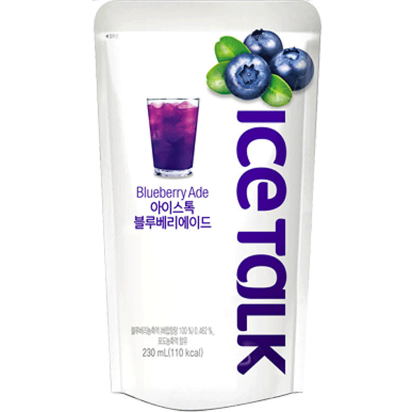 Ice talk blueberry ade Korean drink