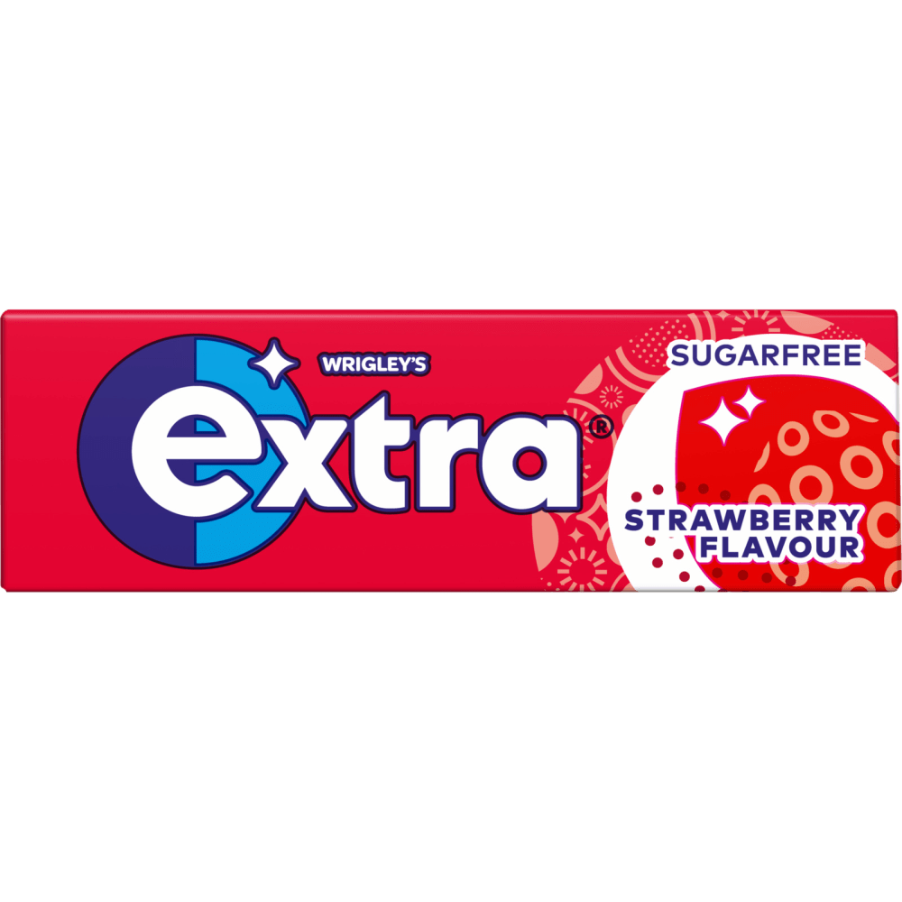 Extra suger free chewing gum strawberry flavor