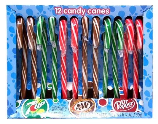 7up,aw.dr pepper candy canes