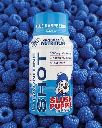 Applied nutrition L-carnitine shot 3000mg slush puppie the original blue raspberry flavor