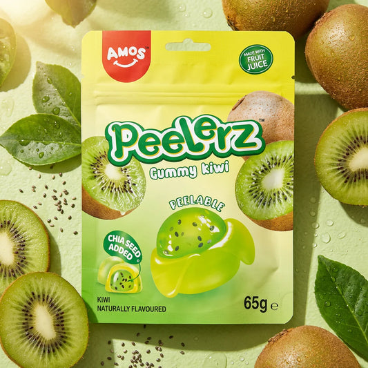 Amos Peelerz - Peelable kiwi Gummy - 62g/Bag