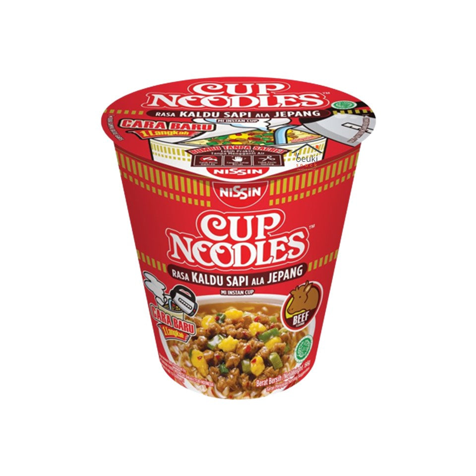 Nissin cup noodles Japanese style beef flavour