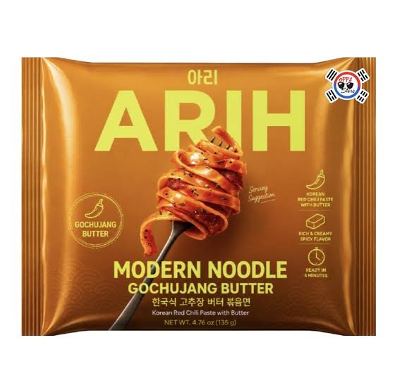 BTS x ARIH gochujang butter Modern Noodle (1 Pack) – Korean Premium Ramen نودلز تيوكبوكي بالفلفل الأسود من BTS x ARIH (عبوة واحدة) – رامين كوري فاخر