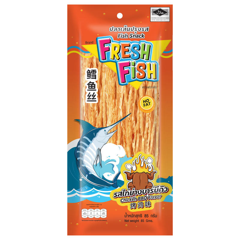 Fresh fish snack chicken bbq flavour