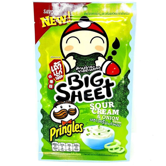 Tao kae noi crispy seaweed big sheet onion cream flavour .