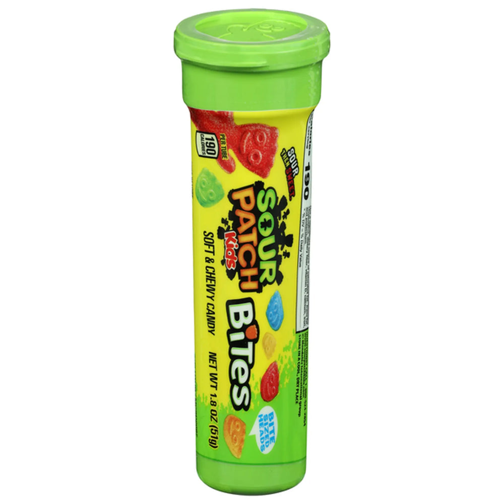 Sour patch heads bites tubes