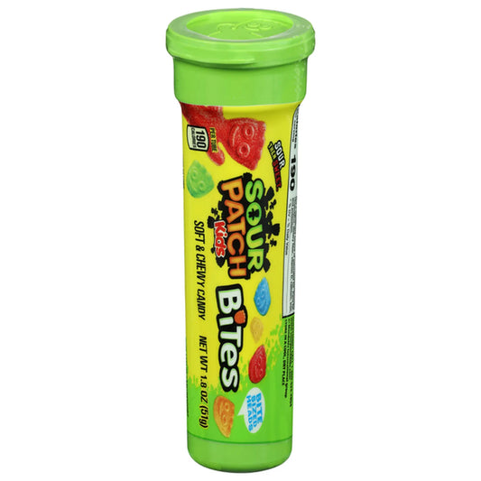 Sour patch heads bites tubes