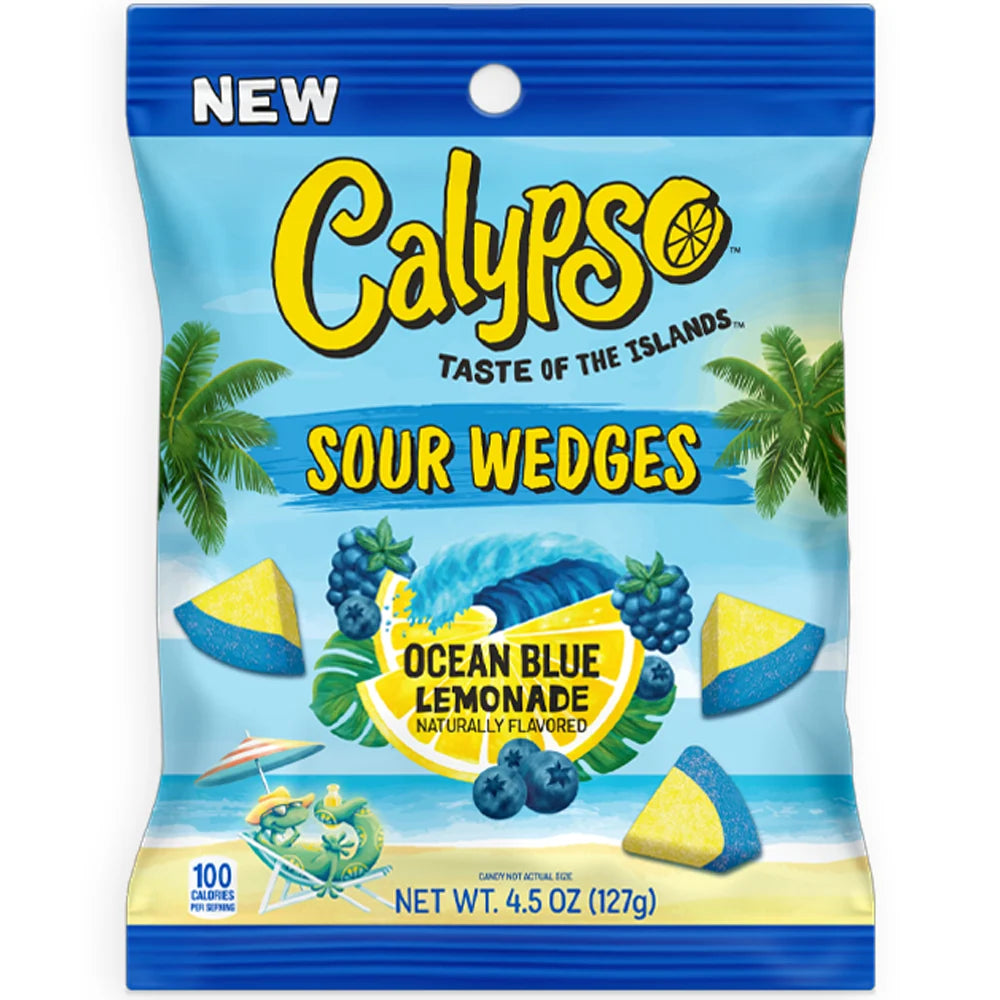 Calypso sour wedges ocean blue lemonade
