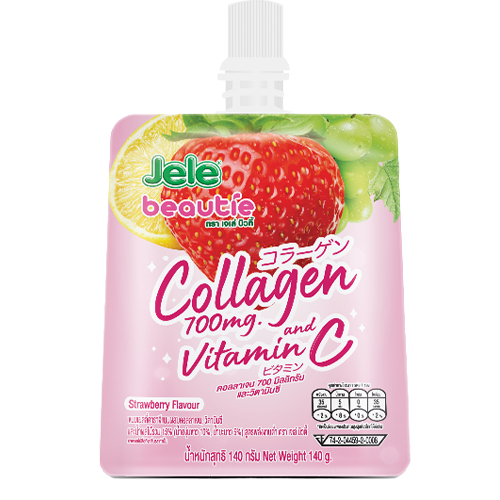 Jele beautie strawberry flavour coallagen 700mg and vitamin C