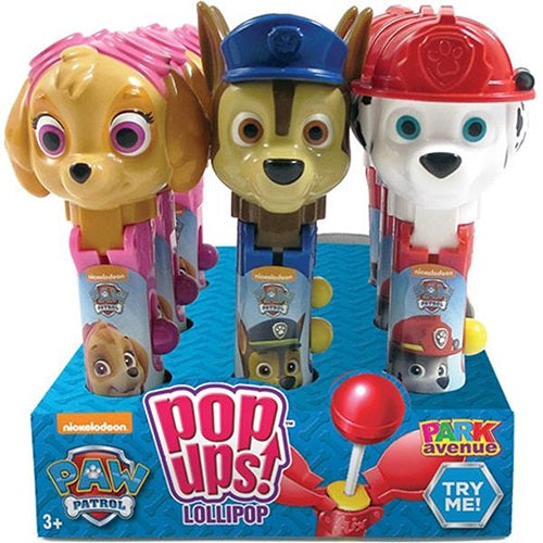 Paw patrol pop ups lollipop 10g مصاصة باو باترول المنبثقة 10 غرام