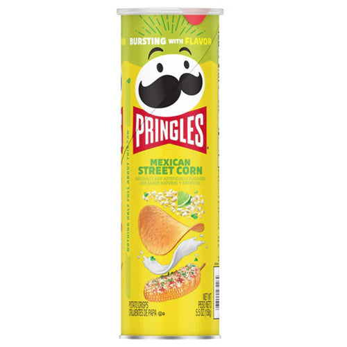 Pringles mexican street corn 158g برينجلز بنكهة ذرة الشارع المكسيكية 158 غرام