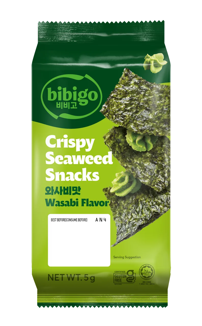 Bibigo crispy seaweed snacks wasabi