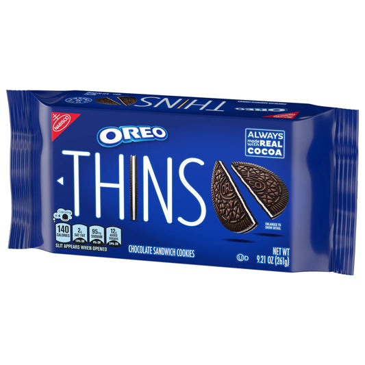 Oreo thins chocolate sandwich cookies family size