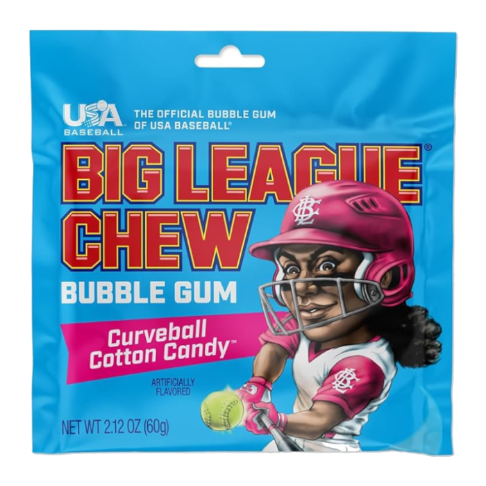 Big League bubble gum Chew - curveball cotton candy