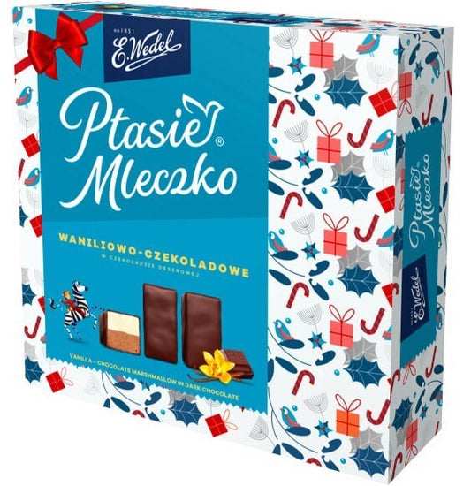 S.wedel ptasie mleczko vanilla chocolate marshmallow in dark chocolate S.wedel بتاسي فانيليا شوكولاتة مارشميلو في شوكولاتة داكنة