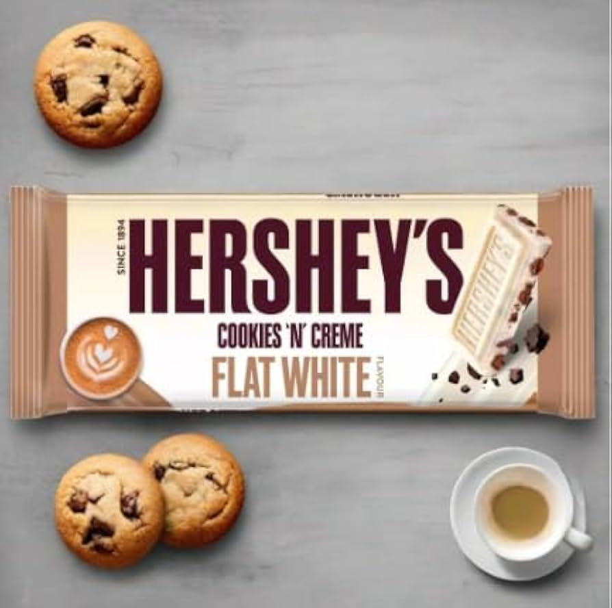 Hershey’s cookies n creme flat white coffee chocolate
