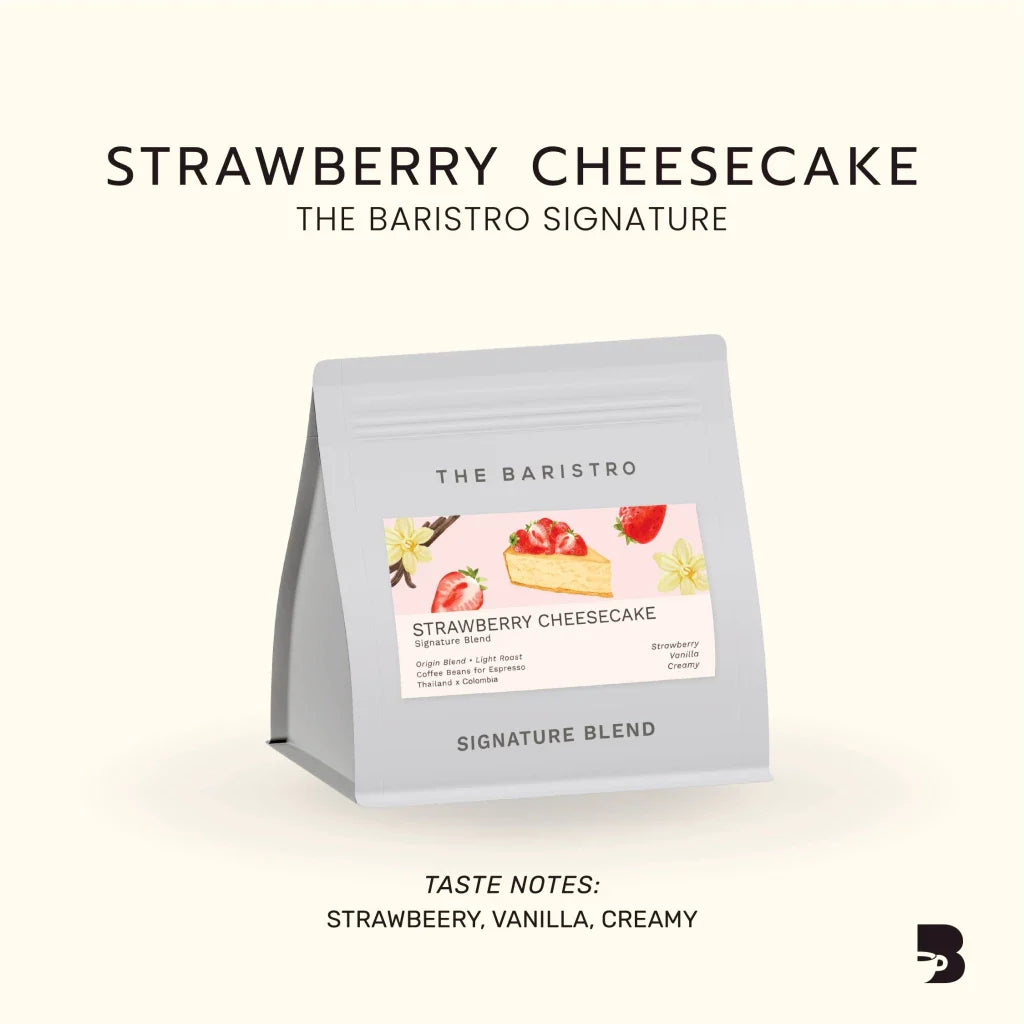 The baristro strawberry cheesecake light roasted signature blend coffee