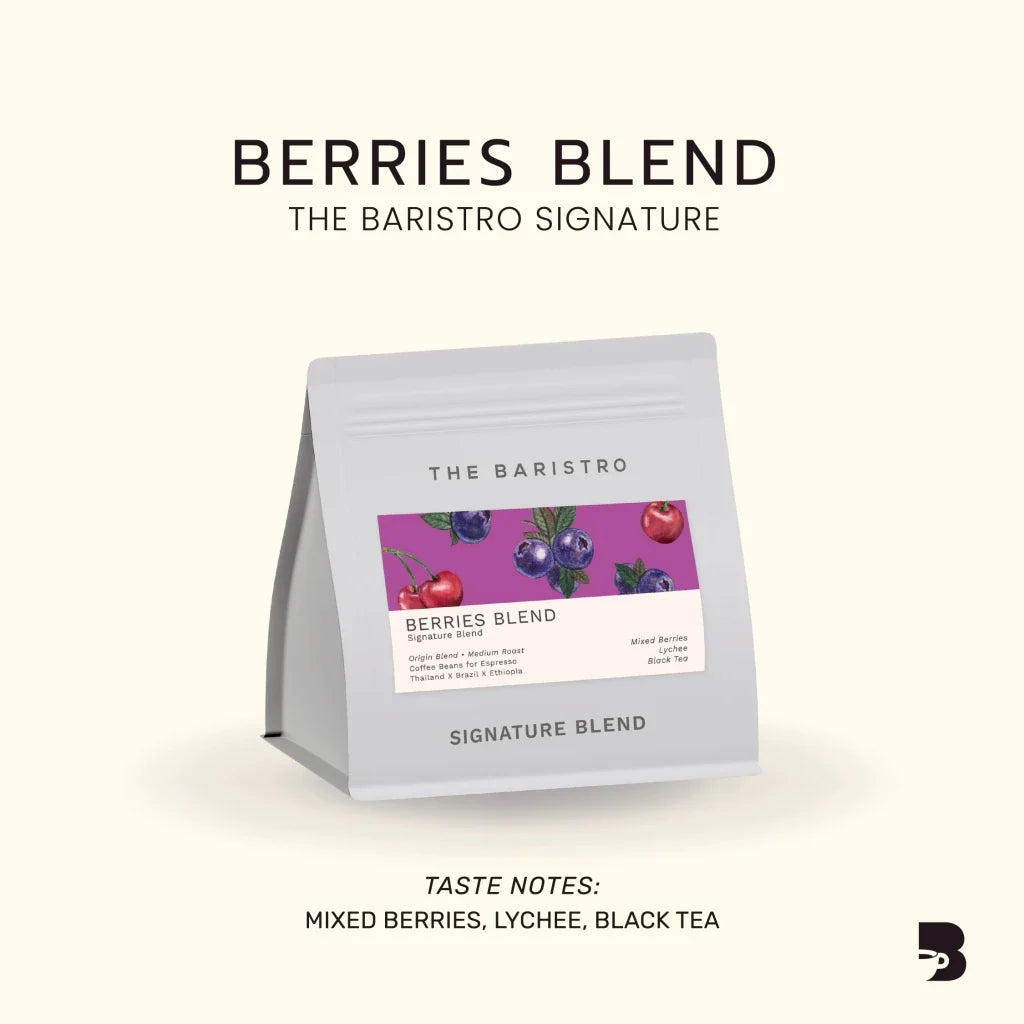 The baristro berries blend mediuem roasted signature blend coffee