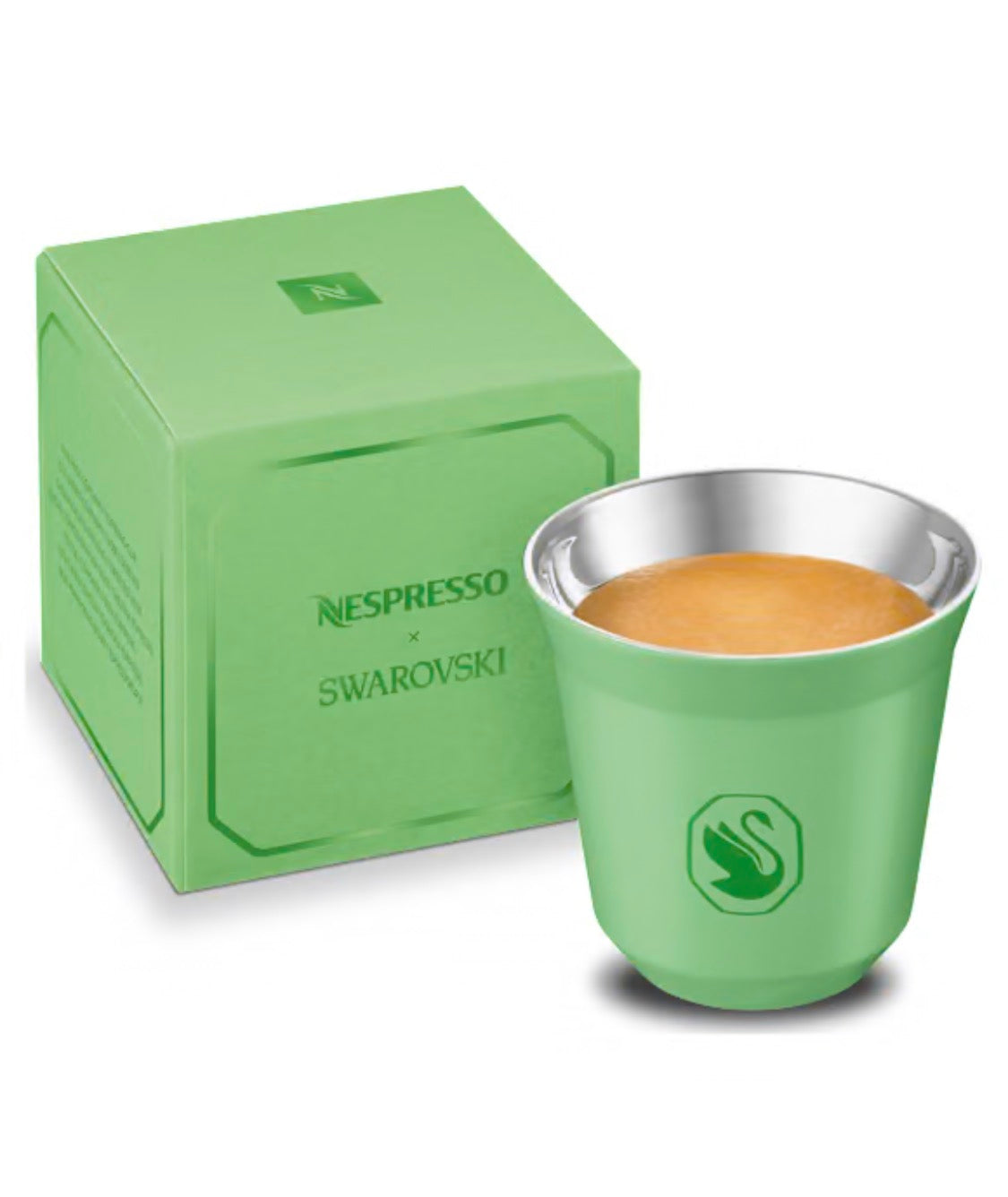 Nespresso x swarovski  green espresso cup
