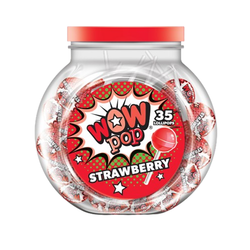 wowpop lollipop strawberry مصاصة الفراولة