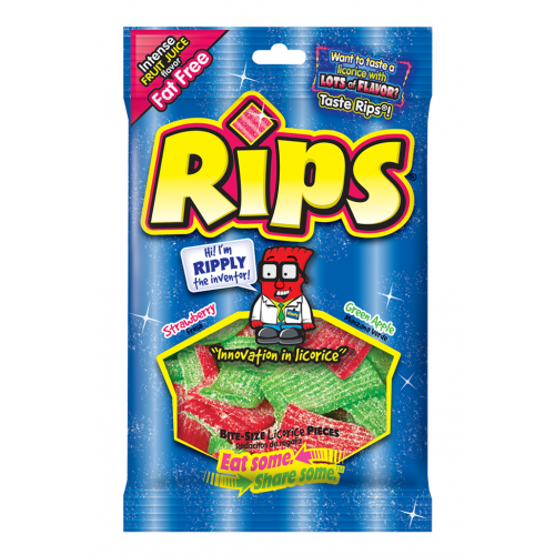 Rips green apple