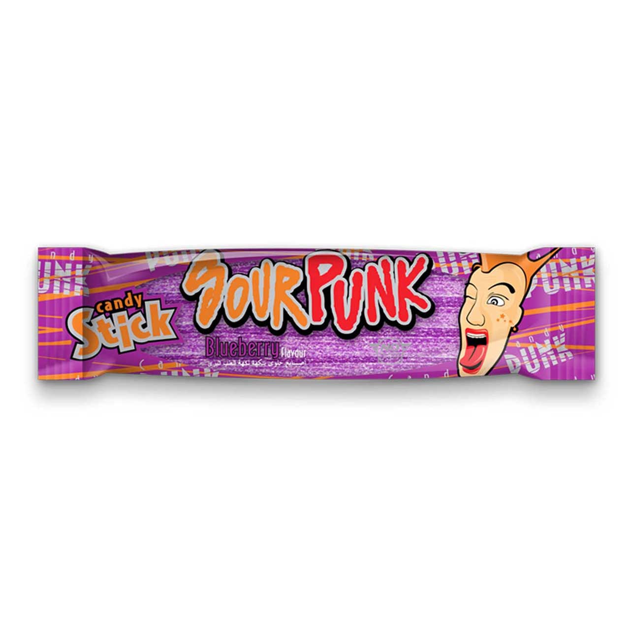 Sour punk candy stick blueberry