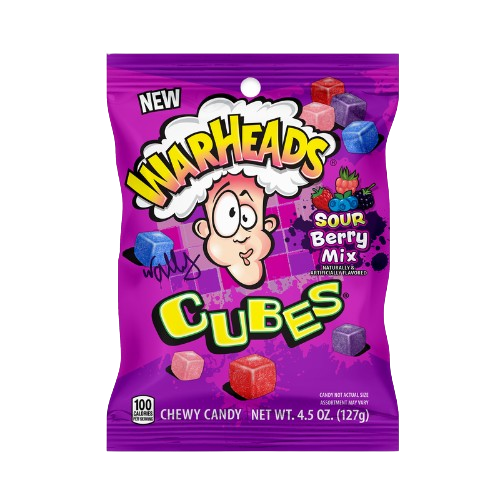 Warheads sour berry mix cubes