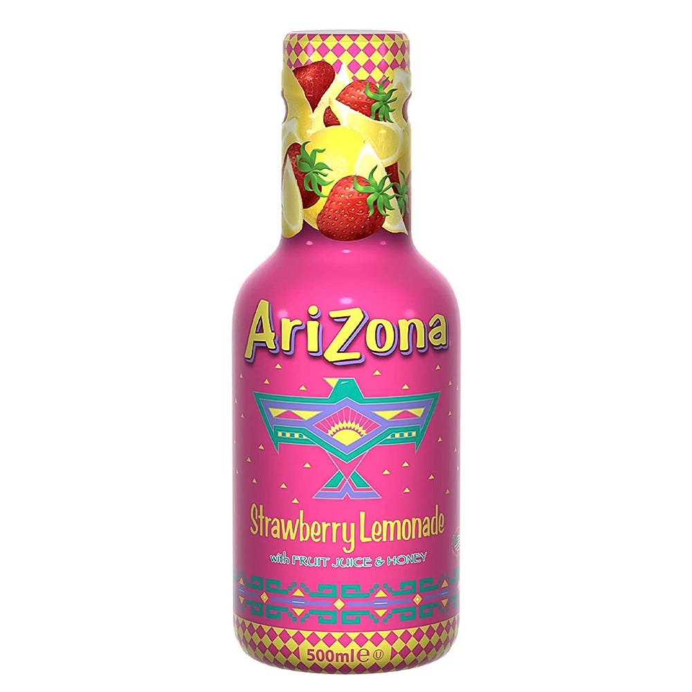 Arizona fruit juice strawberry lemonade