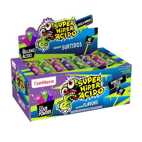 Super hiper acido bubble gum stick