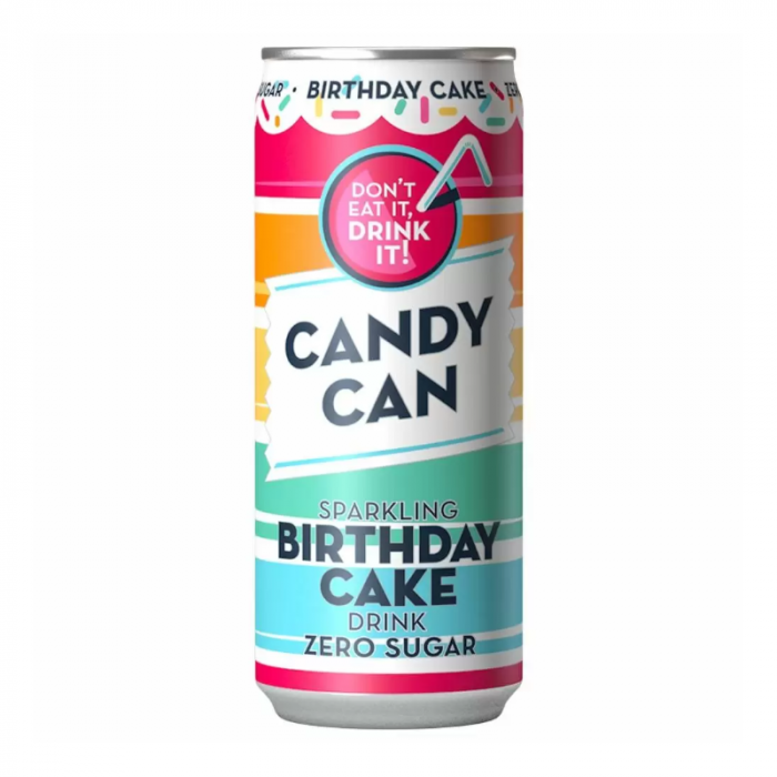 Candy Can Sparkling Birthday Cake Zero Sugar - 330ml