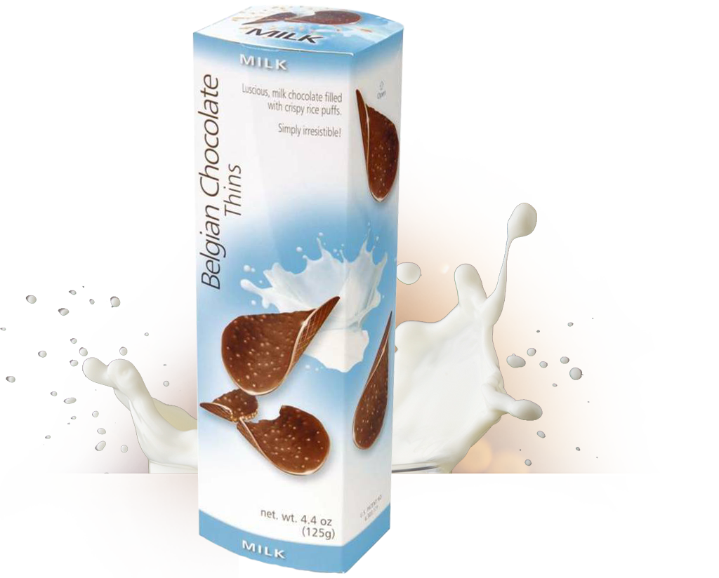 Chocolate belgian thins milk