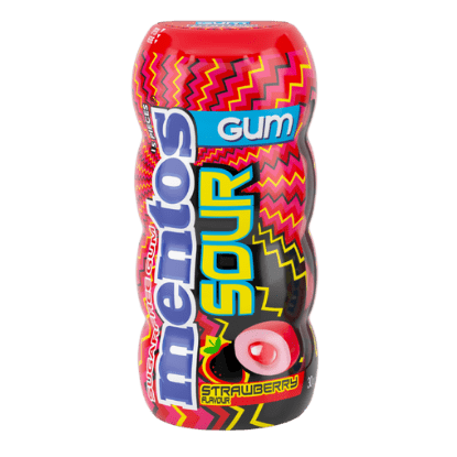 Mentos sour strawberry gum